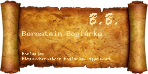 Bernstein Boglárka névjegykártya