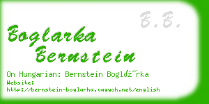 boglarka bernstein business card